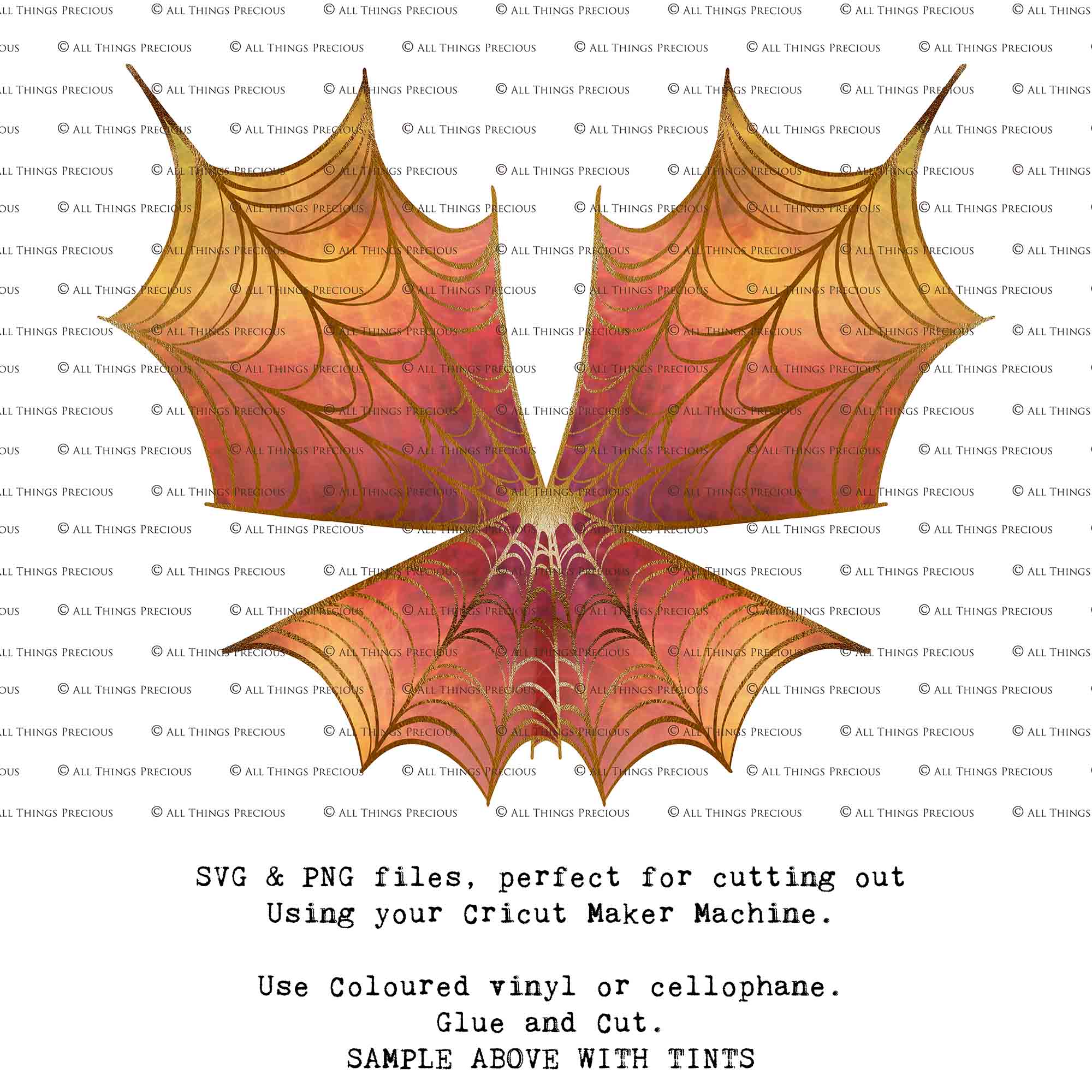 SVG & PNG Fairy Wing files for Cricut or Silhouette Cameo Cutting Machine. Create wearable fairy wings, in adult or children sizes.  Clipart design for Halloween Costumes, Fantasy or Cosplay or photography. Printable for weddings, engagement, baby shower invitations. Individual wing parts. Cut and assemble. Fairycore.