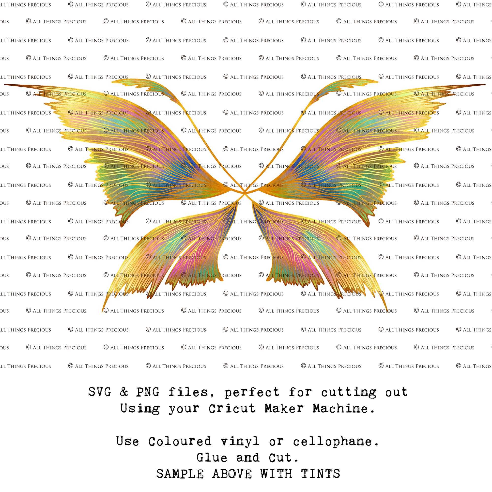 SVG & PNG Fairy Wing files for Cricut or Silhouette Cameo Cutting Machine. Create wearable fairy wings, in adult or children sizes.  Clipart design for Halloween Costumes, Fantasy or Cosplay or photography. Printable for weddings, engagement, baby shower invitations. Individual wing parts. Cut and assemble. Fairycore.