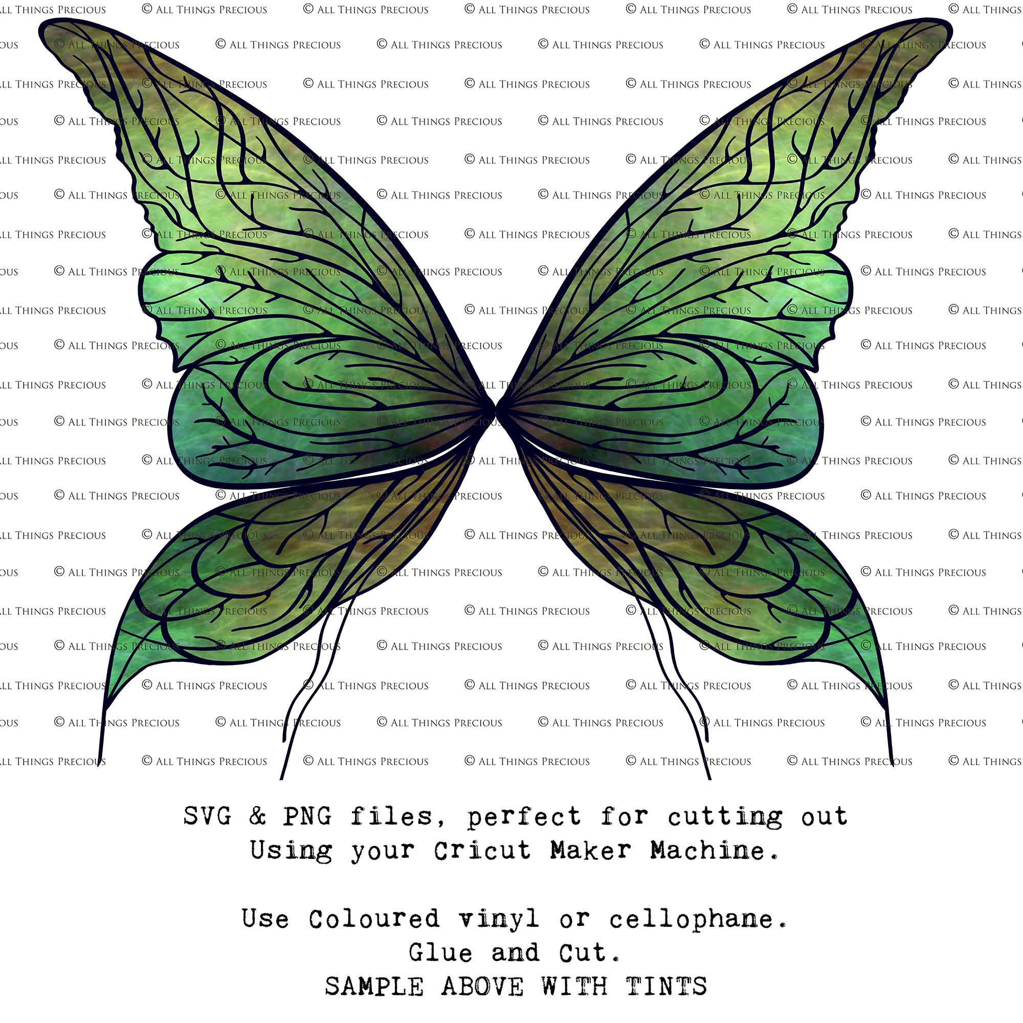 SVG & PNG Fairy Wing files for Cricut or Silhouette Cameo Cutting Machine. Create wearable fairy wings, in adult or children sizes.  Clipart design for Halloween Costumes, Fantasy or Cosplay or photography. Printable for weddings, engagement, baby shower invitations. Individual wing parts. Cut and assemble. Fairycore.