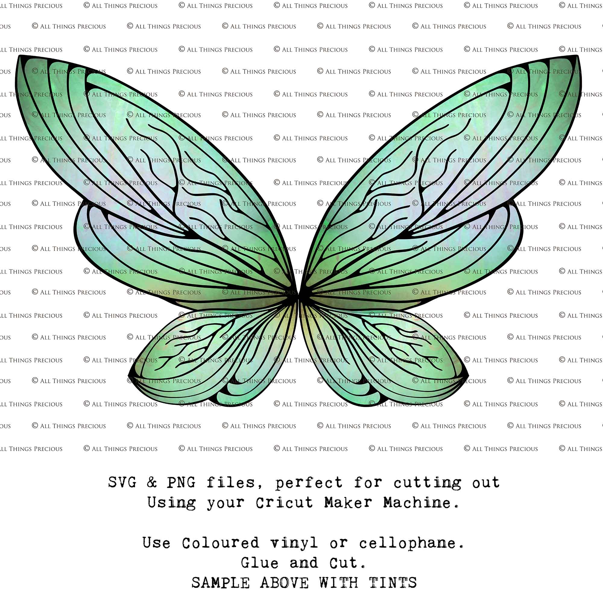 SVG & PNG Fairy Wing files for Cricut or Silhouette Cameo Cutting Machine. Create wearable fairy wings, in adult or children sizes.  Clipart design for Halloween Costumes, Fantasy or Cosplay or photography. Printable for weddings, engagement, baby shower invitations. Individual wing parts. Cut and assemble. Fairycore.