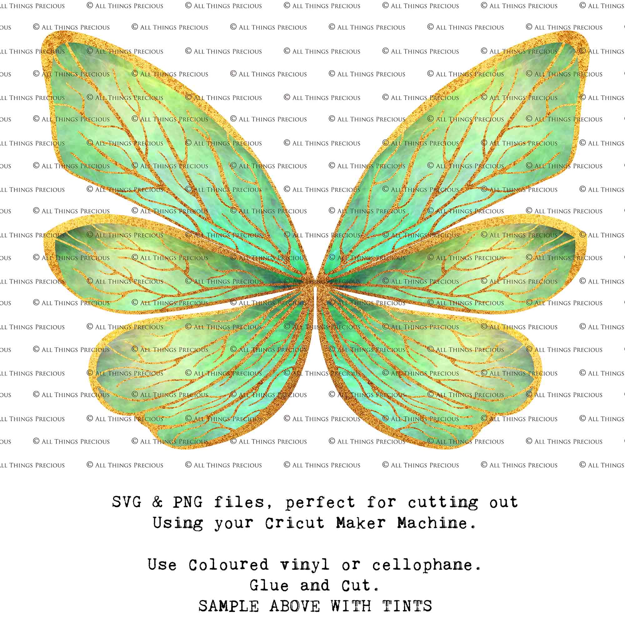 SVG & PNG Fairy Wing files for Cricut or Silhouette Cameo Cutting Machine. Create wearable fairy wings, in adult or children sizes.  Clipart design for Halloween Costumes, Fantasy or Cosplay or photography. Printable for weddings, engagement, baby shower invitations. Individual wing parts. Cut and assemble. Fairycore.