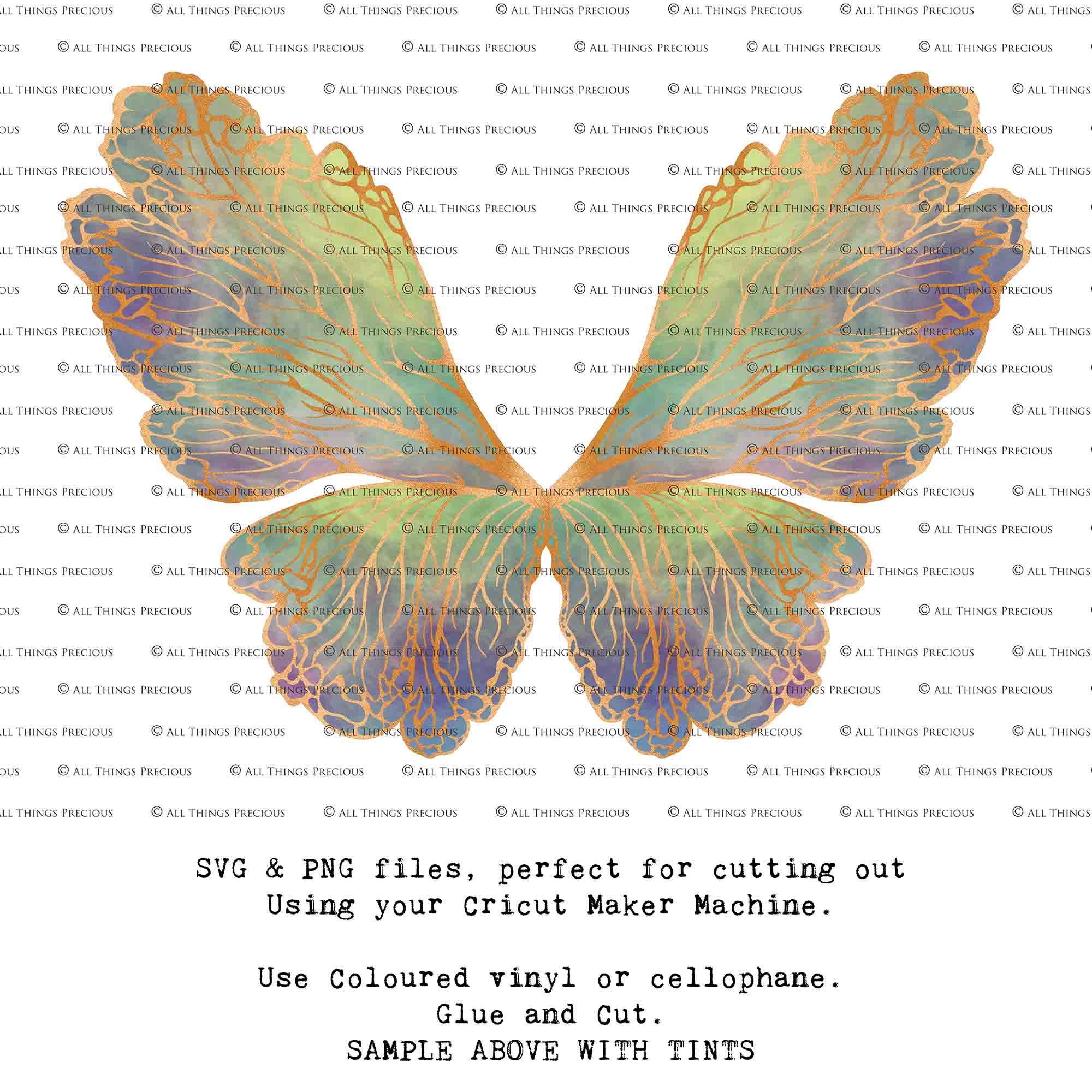 SVG & PNG Fairy Wing files for Cricut or Silhouette Cameo Cutting Machine. Create wearable fairy wings, in adult or children sizes.  Clipart design for Halloween Costumes, Fantasy or Cosplay or photography. Printable for weddings, engagement, baby shower invitations. Individual wing parts. Cut and assemble. Fairycore.