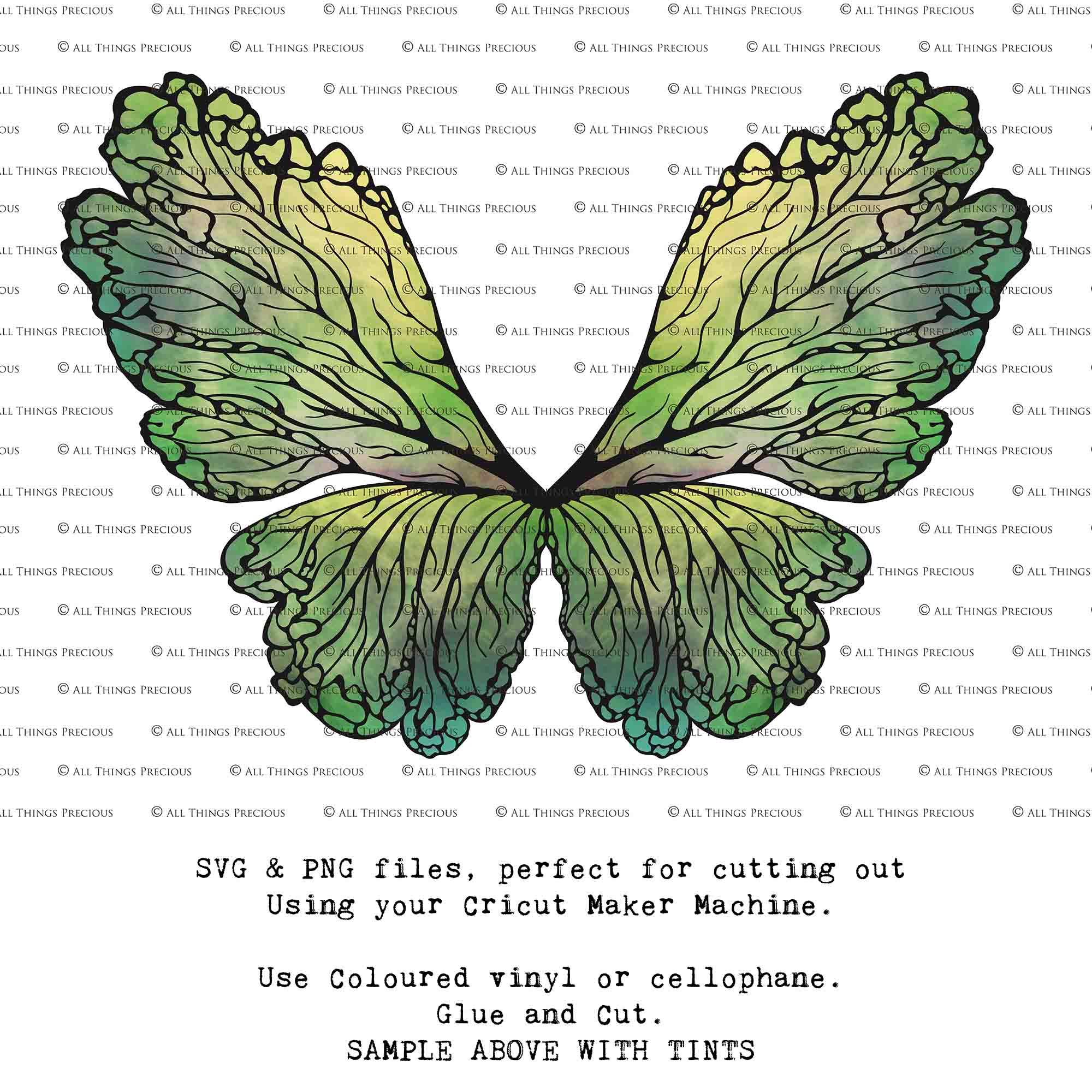 SVG & PNG Fairy Wing files for Cricut or Silhouette Cameo Cutting Machine. Create wearable fairy wings, in adult or children sizes.  Clipart design for Halloween Costumes, Fantasy or Cosplay or photography. Printable for weddings, engagement, baby shower invitations. Individual wing parts. Cut and assemble. Fairycore.