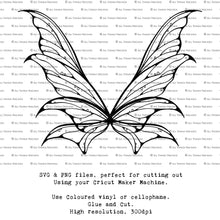 Load image into Gallery viewer, SVG FAIRY WINGS for CRICUT - Set 67
