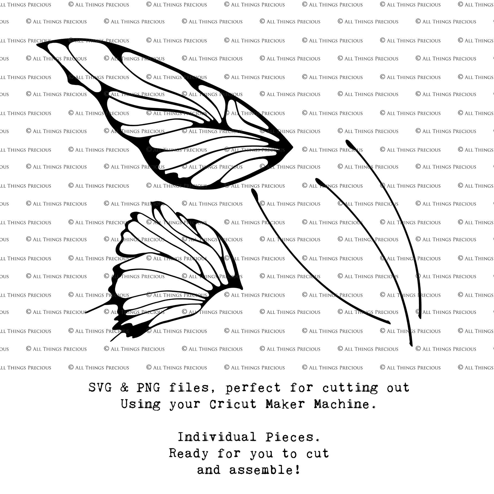 SVG FAIRY WINGS for CRICUT - Set 69