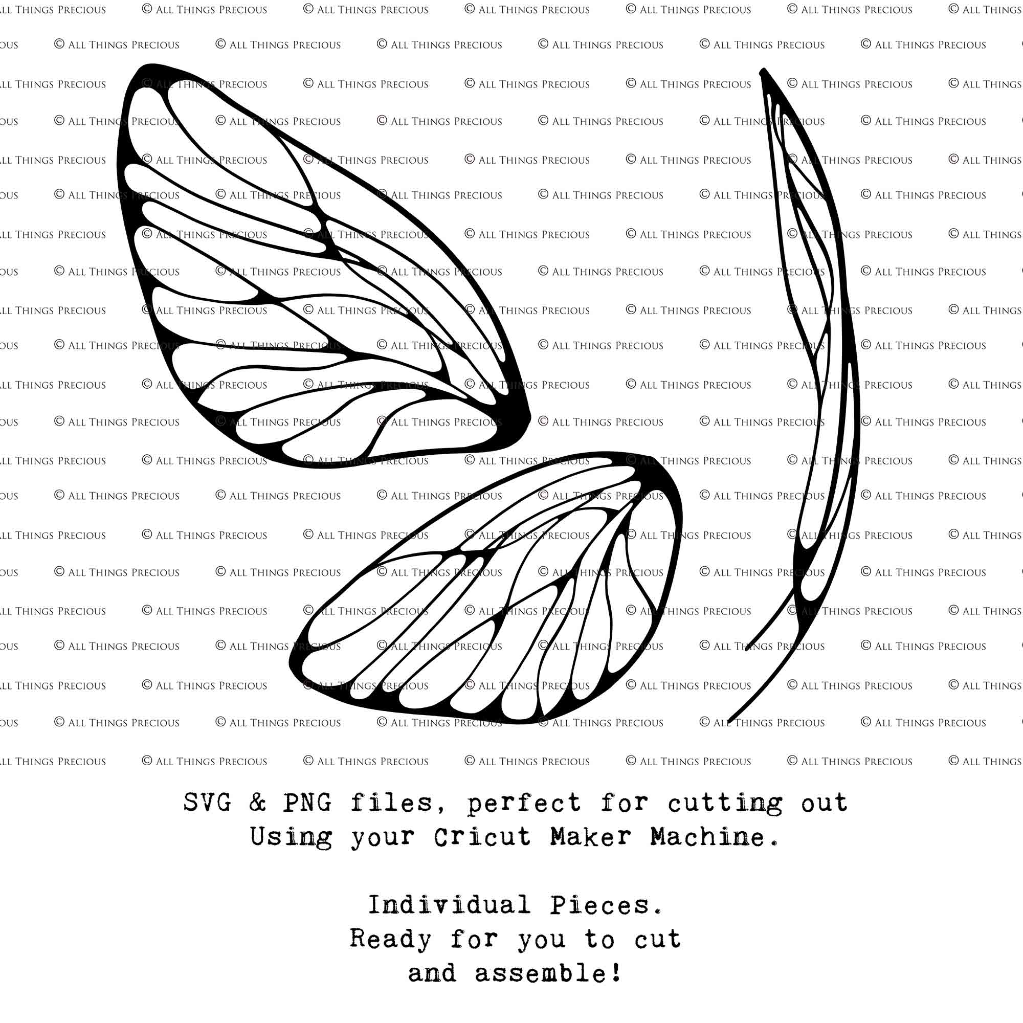 SVG FAIRY WINGS for CRICUT - Set 70