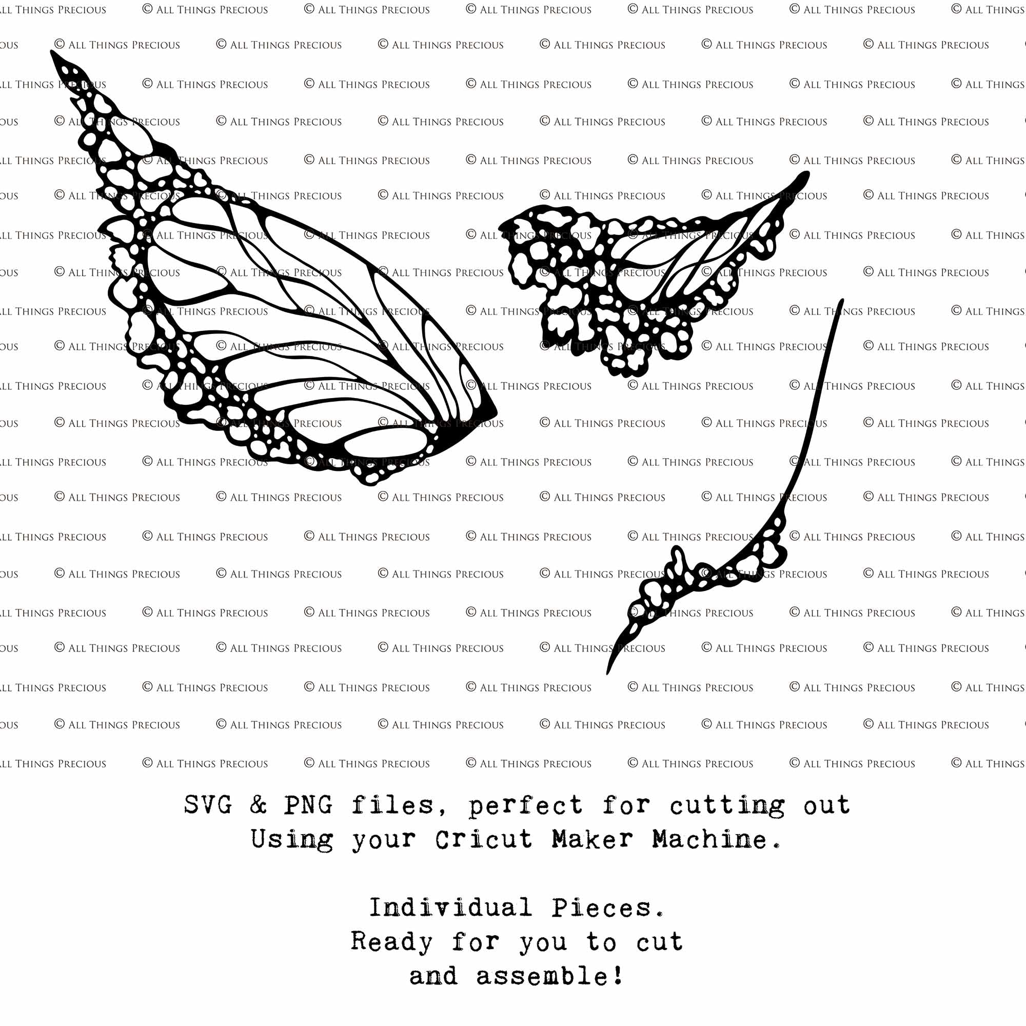 SVG FAIRY WINGS for CRICUT - Set 71