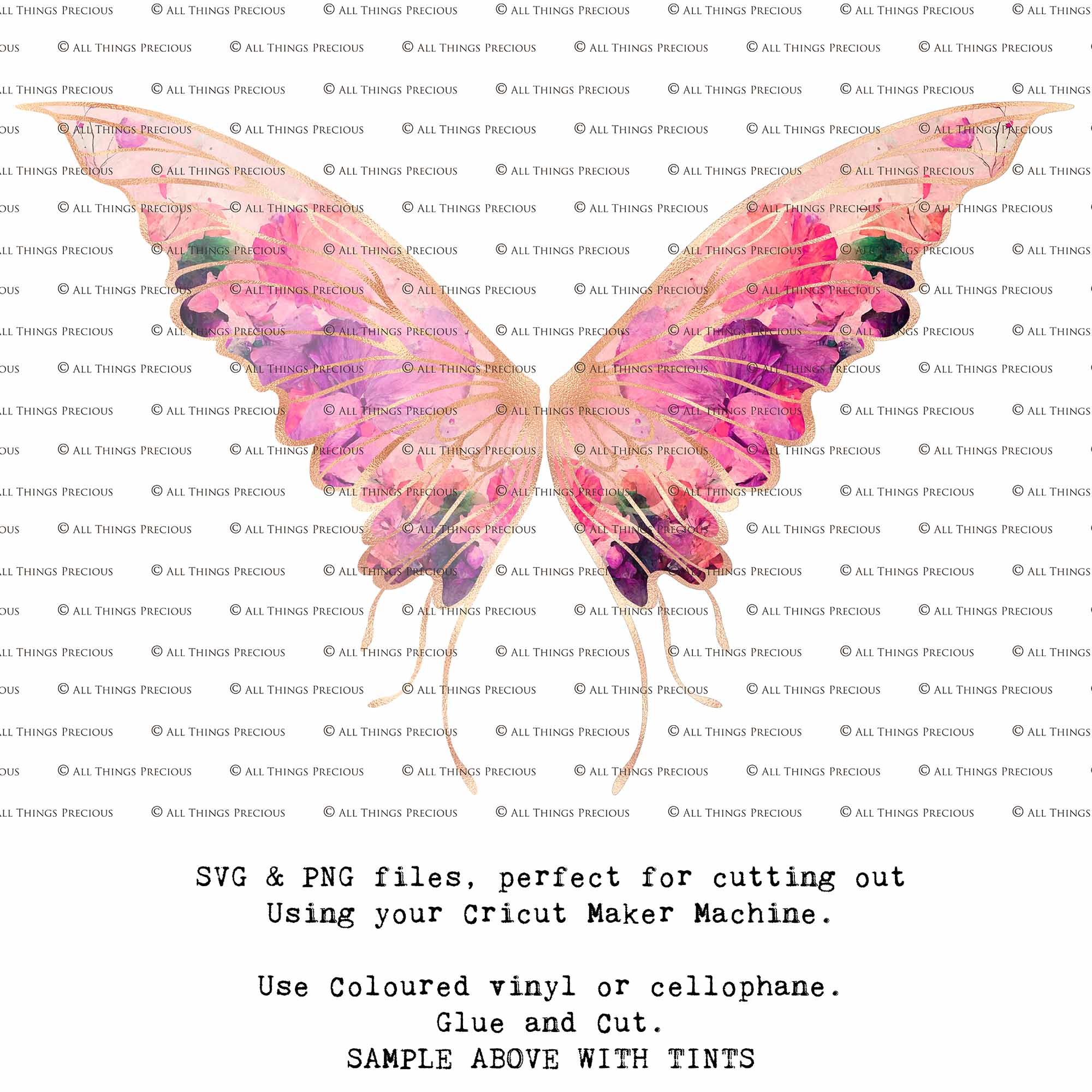 SVG & PNG Fairy/Angel Wing files for Cricut, Silhouette Cameo and other Cutting Machines. Create wearable fairy wings, all sizes. Perfect for Halloween Costumes, Fantasy, Cosplay, Photography. Prints, Wedding, Engagement, Baby Shower invitations, Sublimation Printing, Clip Art and more. Cut and assemble. ATP Textures.