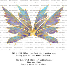 Load image into Gallery viewer, SVG FAIRY WINGS for CRICUT - Set 77
