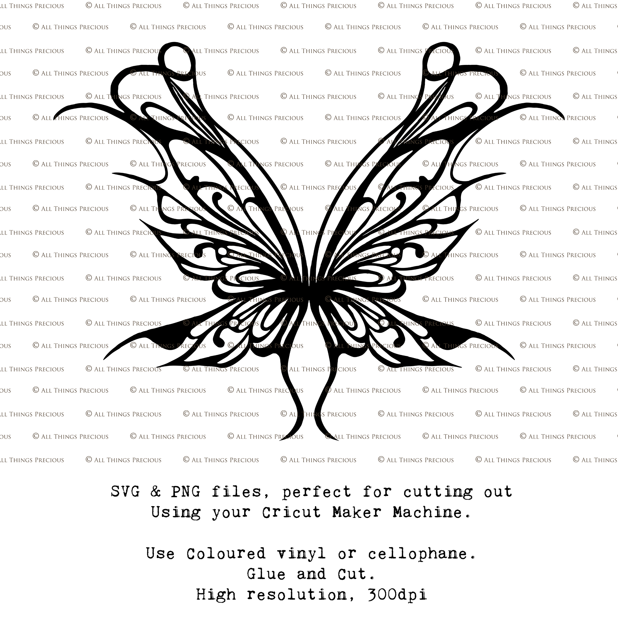 SVG & PNG Fairy/Angel Wing files for Cricut, Silhouette Cameo and other Cutting Machines. Create wearable fairy wings, all sizes. Perfect for Halloween Costumes, Fantasy, Cosplay, Photography. Prints, Wedding, Engagement, Baby Shower invitations, Sublimation Printing, Clip Art and more. Cut and assemble. ATP Textures.