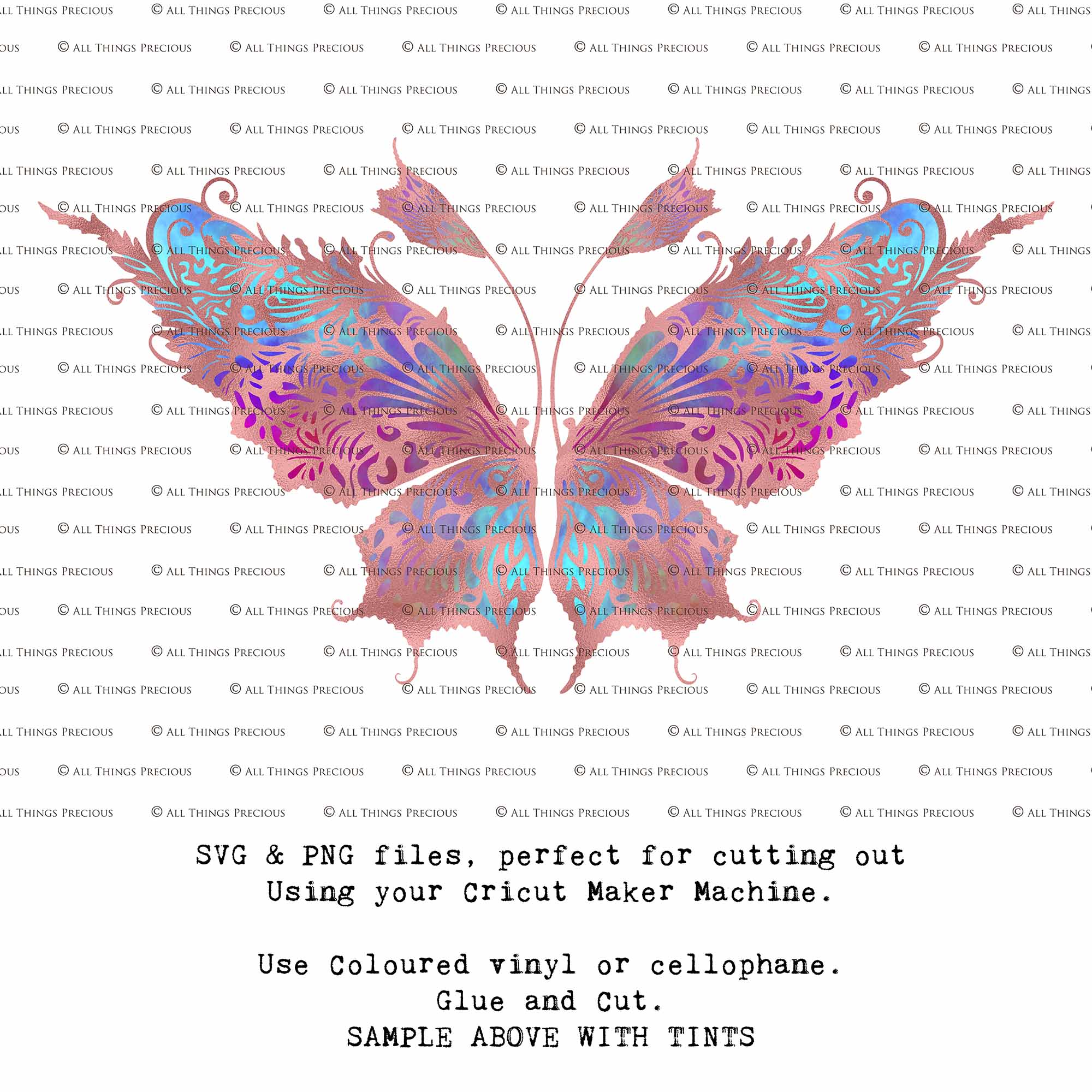 SVG & PNG Fairy/Angel Wing files for Cricut, Silhouette Cameo and other Cutting Machines. Create wearable fairy wings, all sizes. Perfect for Halloween Costumes, Fantasy, Cosplay, Photography. Prints, Wedding, Engagement, Baby Shower invitations, Sublimation Printing, Clip Art and more. Cut and assemble. ATP Textures.