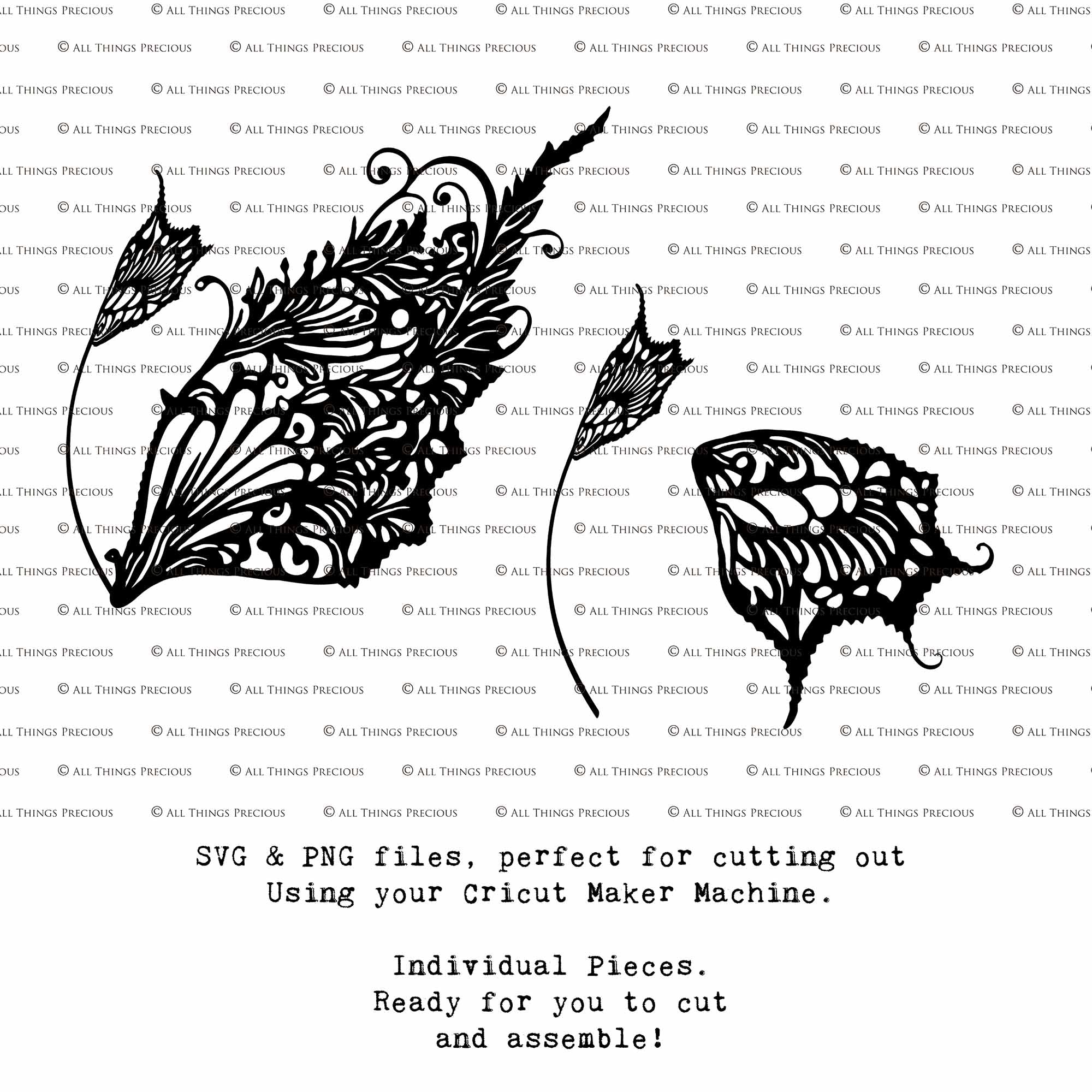 SVG & PNG Fairy/Angel Wing files for Cricut, Silhouette Cameo and other Cutting Machines. Create wearable fairy wings, all sizes. Perfect for Halloween Costumes, Fantasy, Cosplay, Photography. Prints, Wedding, Engagement, Baby Shower invitations, Sublimation Printing, Clip Art and more. Cut and assemble. ATP Textures.