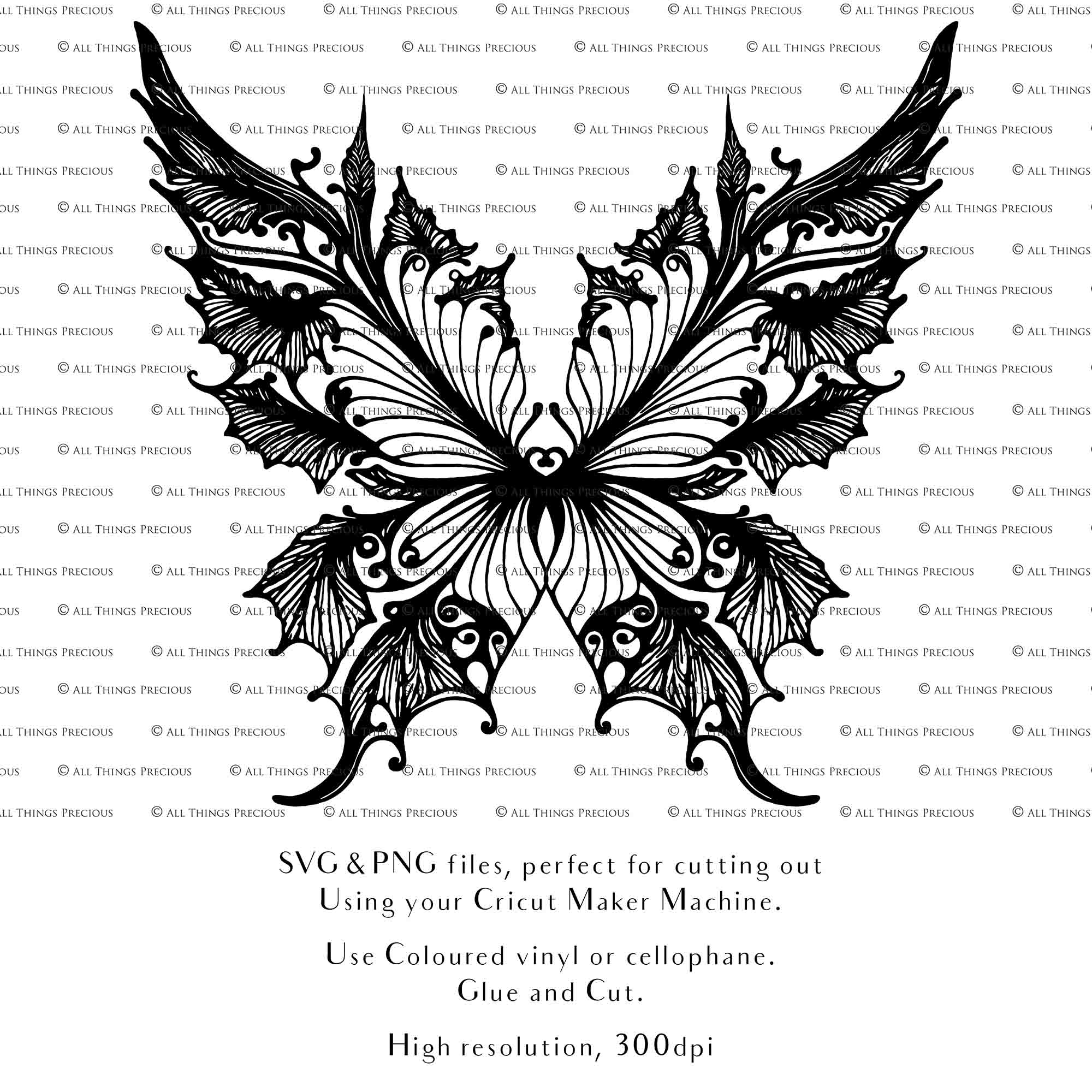 SVG & PNG Fairy/Angel Wing files for Cricut, Silhouette Cameo and other Cutting Machines. Create wearable fairy wings, all sizes. Perfect for Halloween Costumes, Fantasy, Cosplay, Photography. Prints, Wedding, Engagement, Baby Shower invitations, Sublimation Printing, Clip Art and more. Cut and assemble. ATP Textures.