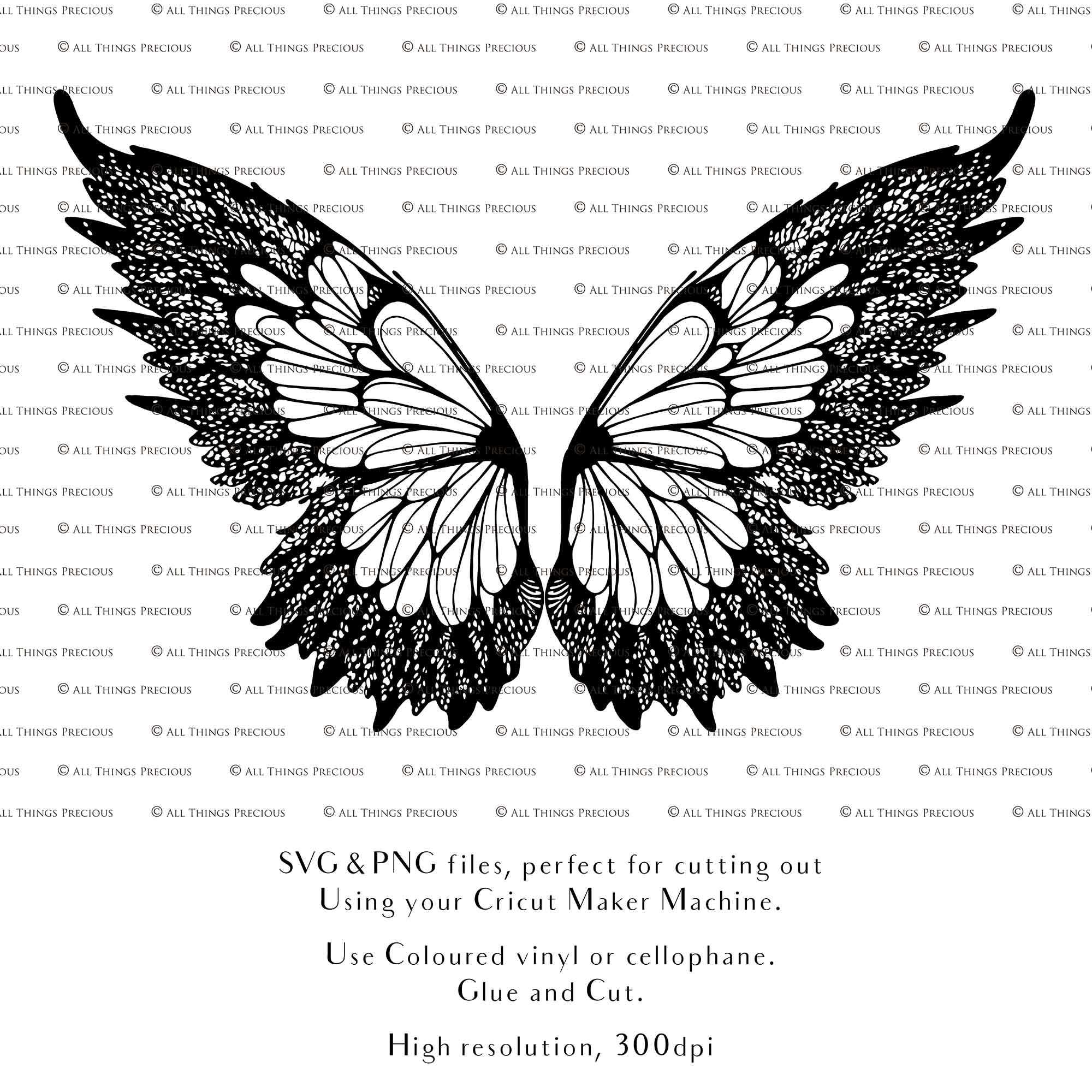 SVG & PNG Fairy/Angel Wing files for Cricut, Silhouette Cameo and other Cutting Machines. Create wearable fairy wings, all sizes. Perfect for Halloween Costumes, Fantasy, Cosplay, Photography. Prints, Wedding, Engagement, Baby Shower invitations, Sublimation Printing, Clip Art and more. Cut and assemble. ATP Textures.