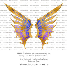 Load image into Gallery viewer, SVG FAIRY WINGS for CRICUT - Set 96
