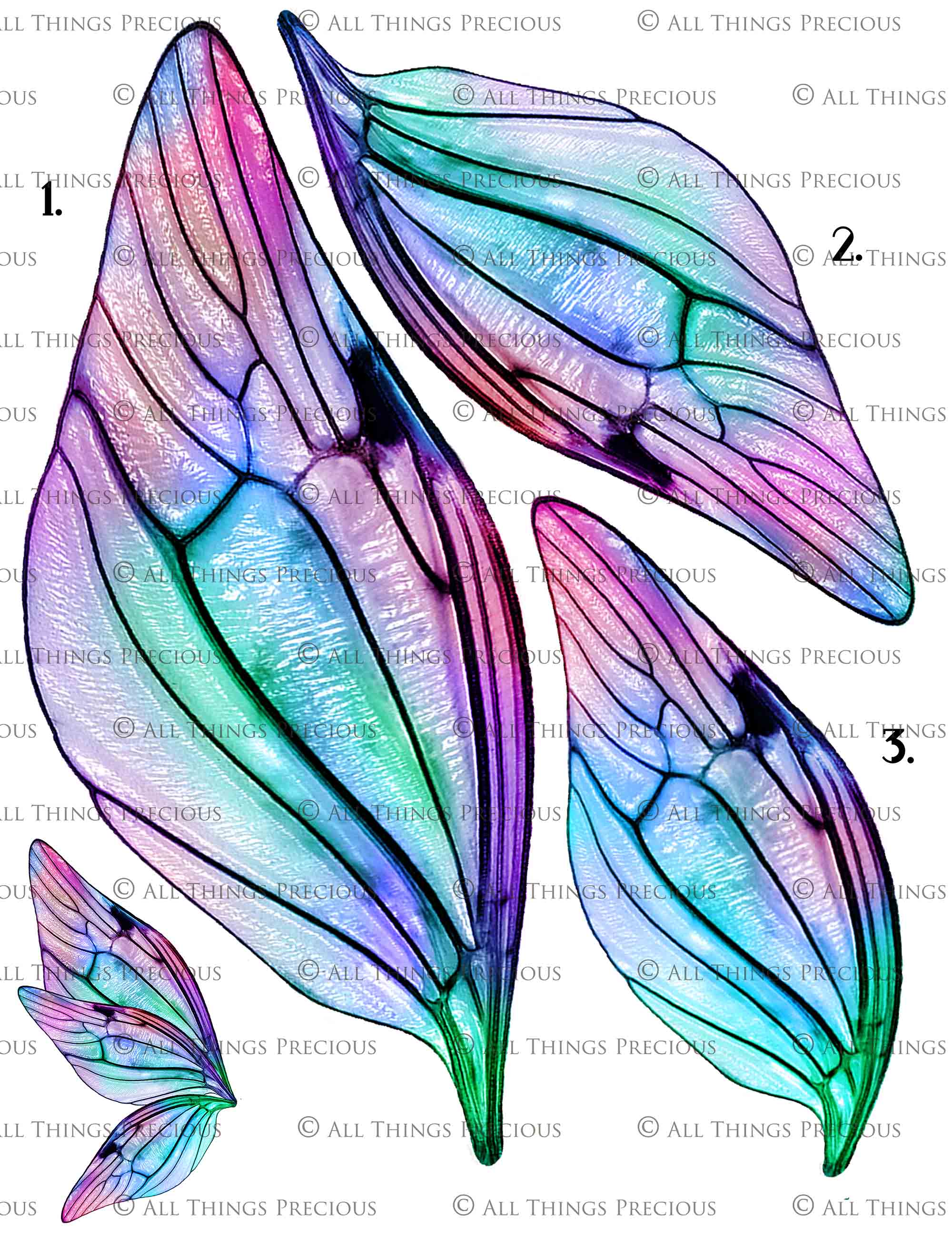 PRINTABLE FAIRY WINGS Set 50