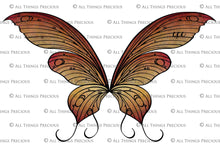 Load image into Gallery viewer, PRINTABLE FAIRY WINGS for Art Dolls - Set 48 - BLACK
