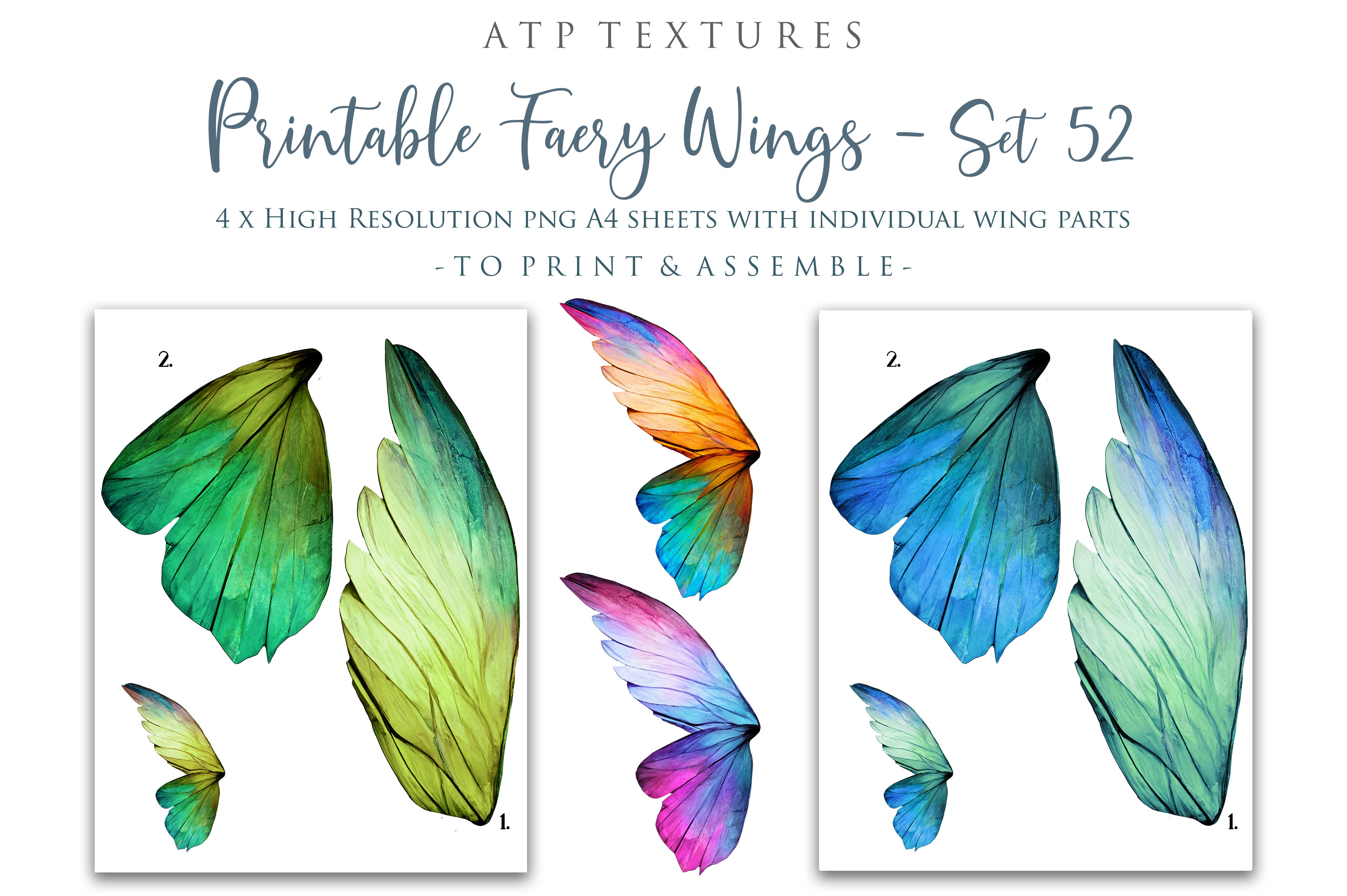 PRINTABLE FAIRY WINGS Set 52