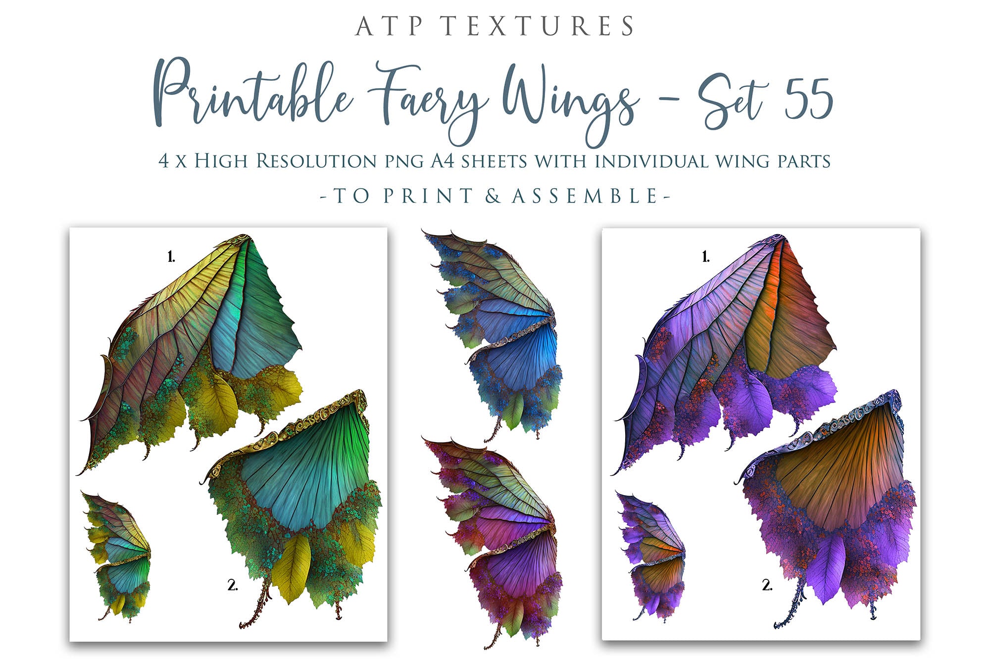 PRINTABLE FAIRY WINGS - Set 55