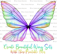 Load image into Gallery viewer, PRINTABLE FAIRY WINGS for Art Dolls - Set 34
