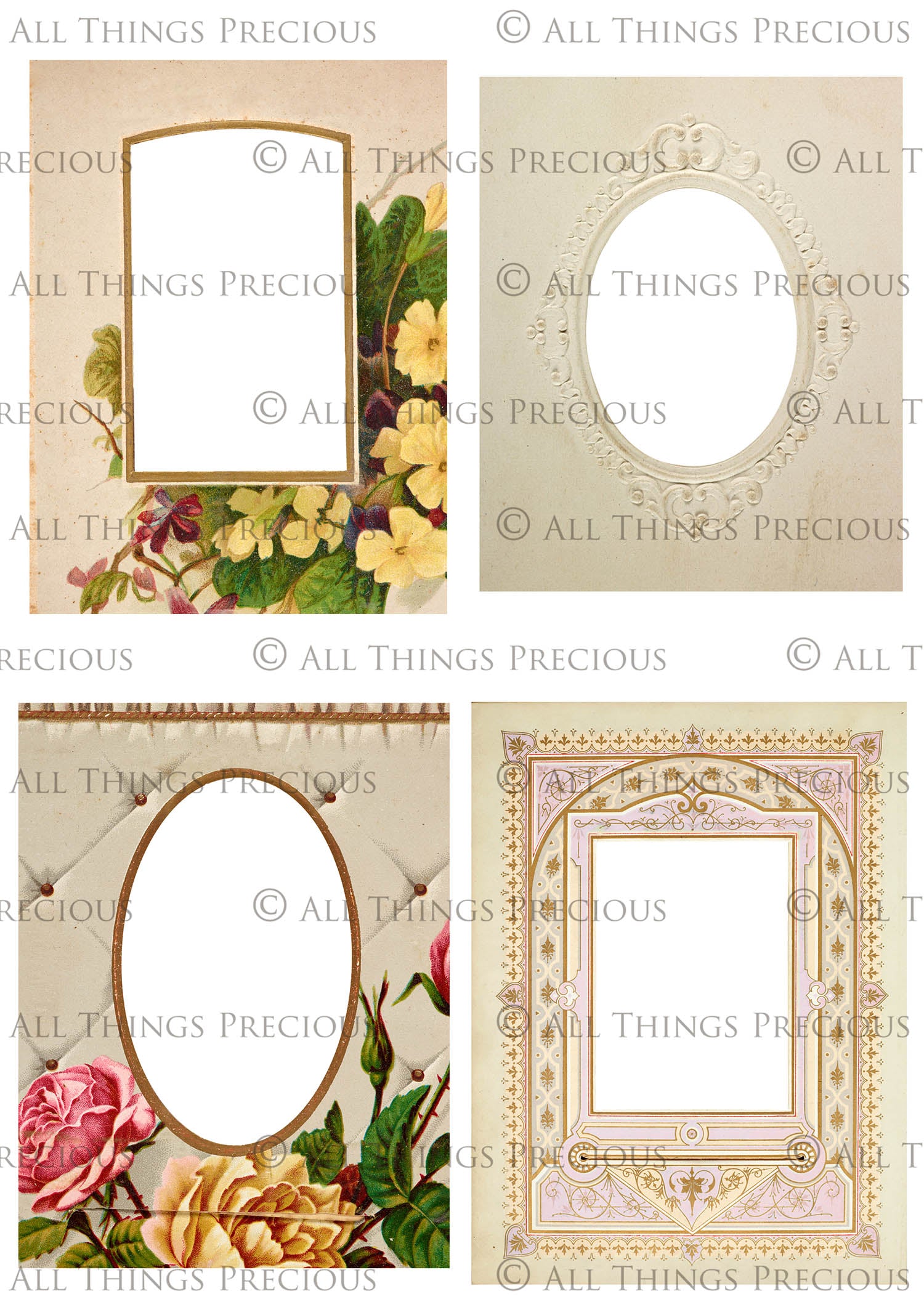 VINTAGE CABINET CARDS Set 2 - Clipart Frames