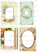 Load image into Gallery viewer, VINTAGE CABINET CARDS Set 3 - Clipart Frames
