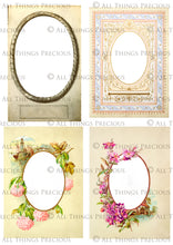 Load image into Gallery viewer, VINTAGE CABINET CARDS Set 3 - Clipart Frames
