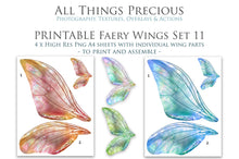 Load image into Gallery viewer, PRINTABLE FAIRY WINGS for Art Dolls - Set 11
