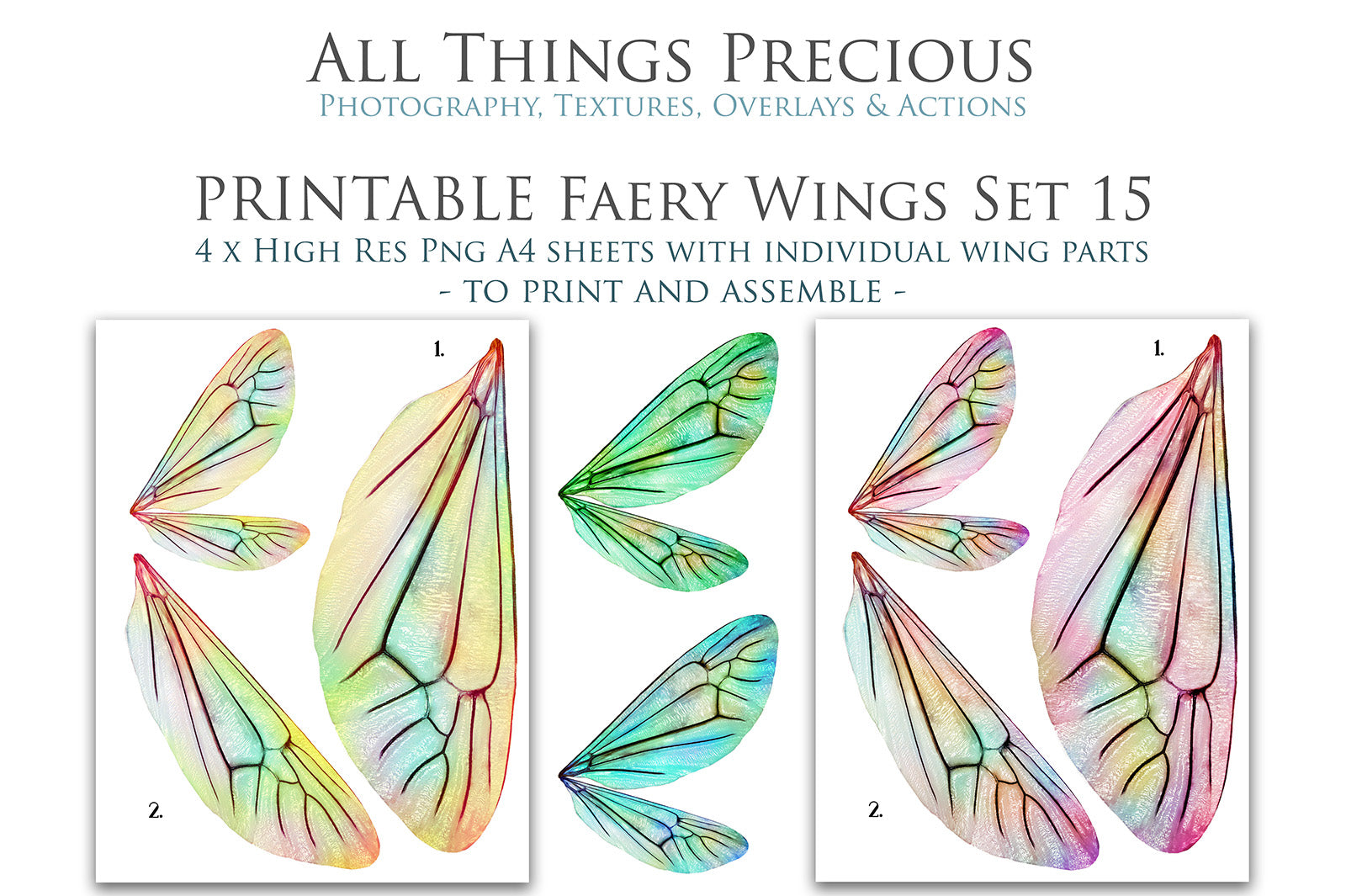 PRINTABLE FAIRY WINGS - Set 15