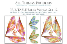 Load image into Gallery viewer, PRINTABLE FAIRY WINGS for Art Dolls - Set 12
