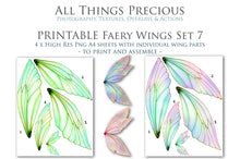 Load image into Gallery viewer, PRINTABLE FAIRY WINGS for Art Dolls - Set 7
