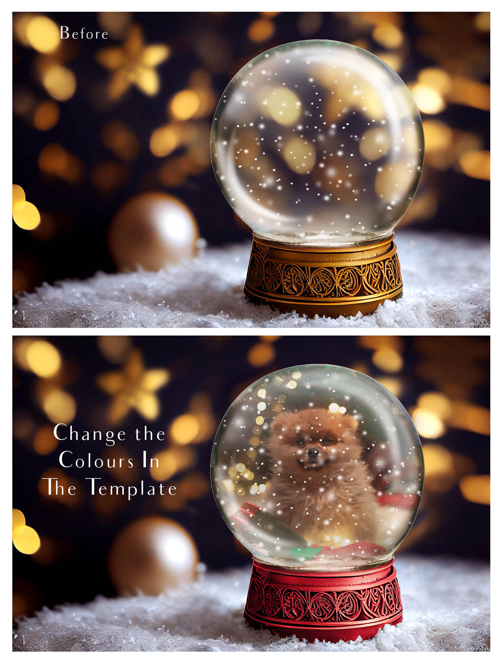 Digital Snow Globe Background, with snow Overlays and a PSD Template included in the set.The globe is transparent, perfect for you to add your own images and retain the snow globe effect. Printable Card for Christmas with Santa Window or Glass Globe. ATP Textures