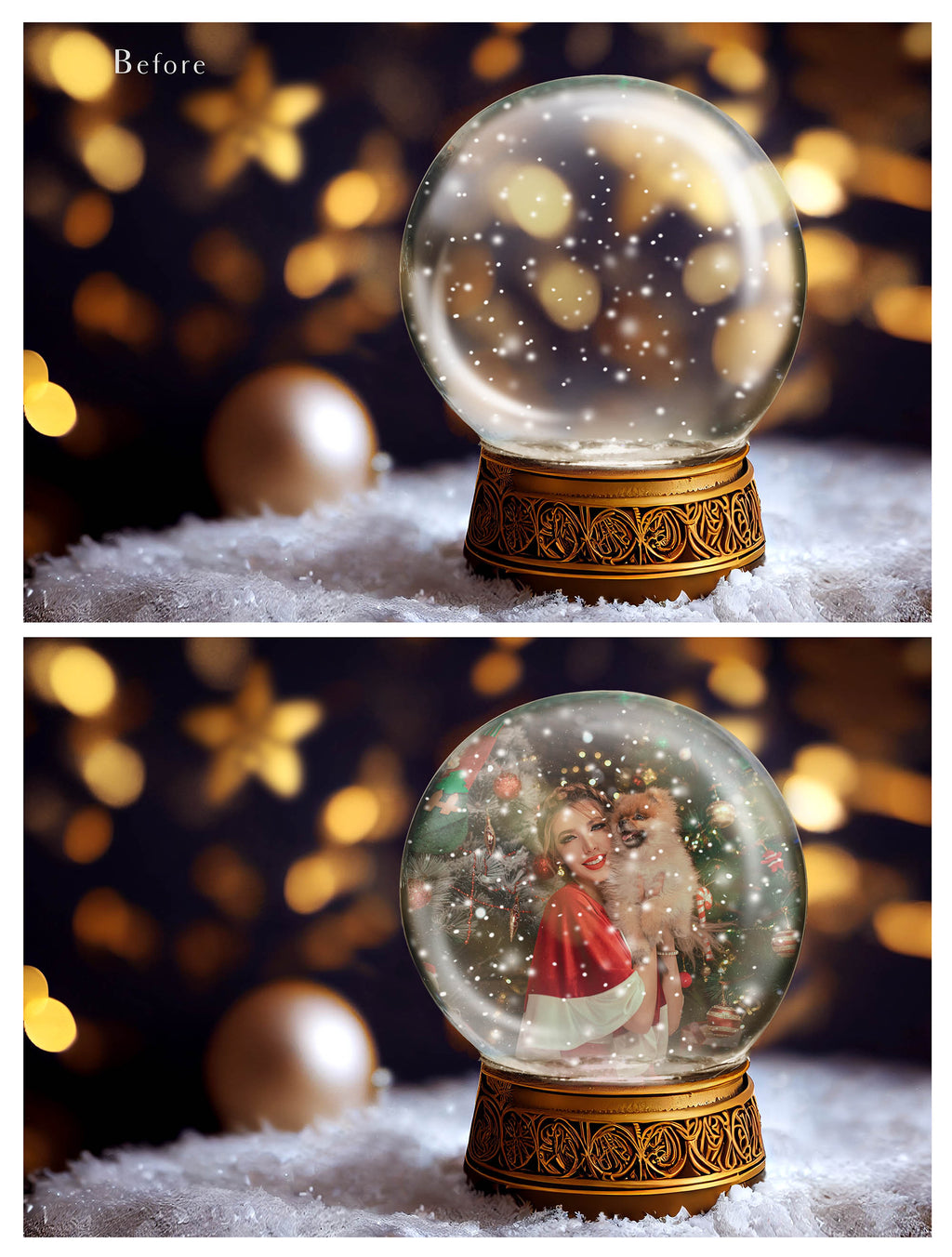 Digital Snow Globe Background, with snow Overlays and a PSD Template included in the set.The globe is transparent, perfect for you to add your own images and retain the snow globe effect. Printable Card for Christmas with Santa Window or Glass Globe. ATP Textures