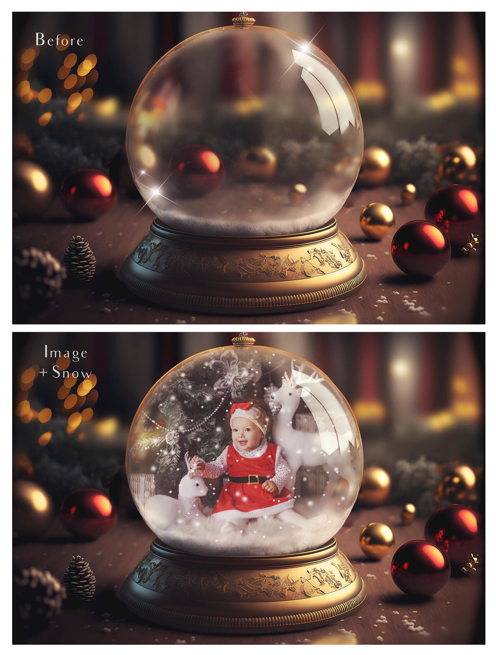 Digital Snow Globe Background, with snow Overlays and a PSD Template included in the set.The globe is transparent, perfect for you to add your own images and retain the snow globe effect. Printable Card for Christmas with Santa Window or Glass Globe. ATP Textures