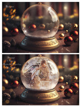 Load image into Gallery viewer, PSD Template - SNOW GLOBE DIGITAL BACKGROUND - Set 5
