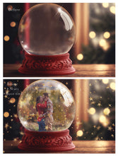 Load image into Gallery viewer, PSD Template - SNOW GLOBE DIGITAL BACKGROUND - Set 6
