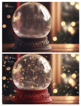 Load image into Gallery viewer, PSD Template - SNOW GLOBE DIGITAL BACKGROUND - Set 6
