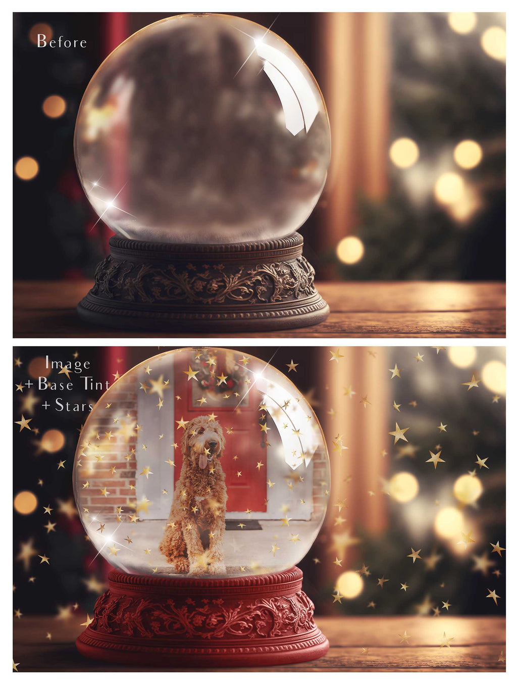 Digital Snow Globe Background, with snow Overlays and a PSD Template included in the set.The globe is transparent, perfect for you to add your own images and retain the snow globe effect. Photoshop Photography Background. Printable, Editable Card for Christmas with Santa Window or Glass Globe. ATP Textures