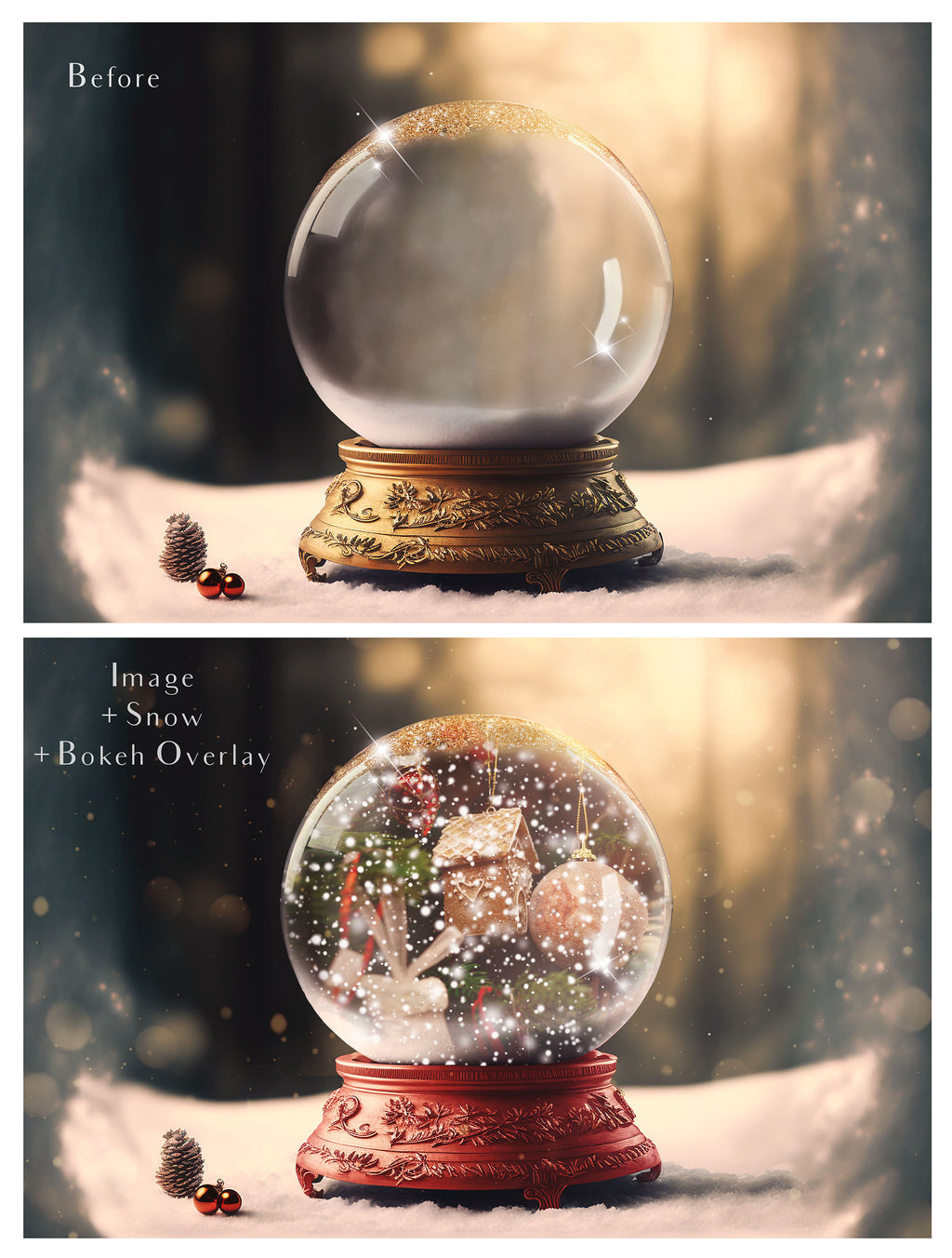 Digital Snow Globe Background, with snow Overlays and a PSD Template included in the set.The globe is transparent, perfect for you to add your own images and retain the snow globe effect. Photoshop Photography Background. Printable, Editable Card for Christmas with Santa Window or Glass Globe. ATP Textures