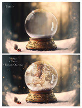 Load image into Gallery viewer, PSD Template - SNOW GLOBE DIGITAL BACKGROUND - Set 7
