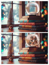 Load image into Gallery viewer, PSD Template - SNOW GLOBE DIGITAL BACKGROUND - Set 9
