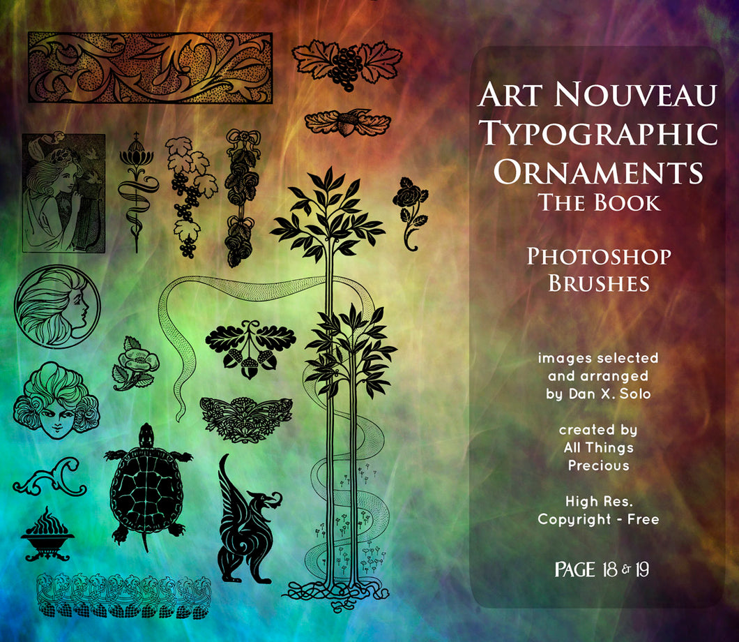 PHOTOSHOP BRUSHES - Art Nouveau Page 18 & 19 - FREE DOWNLOAD