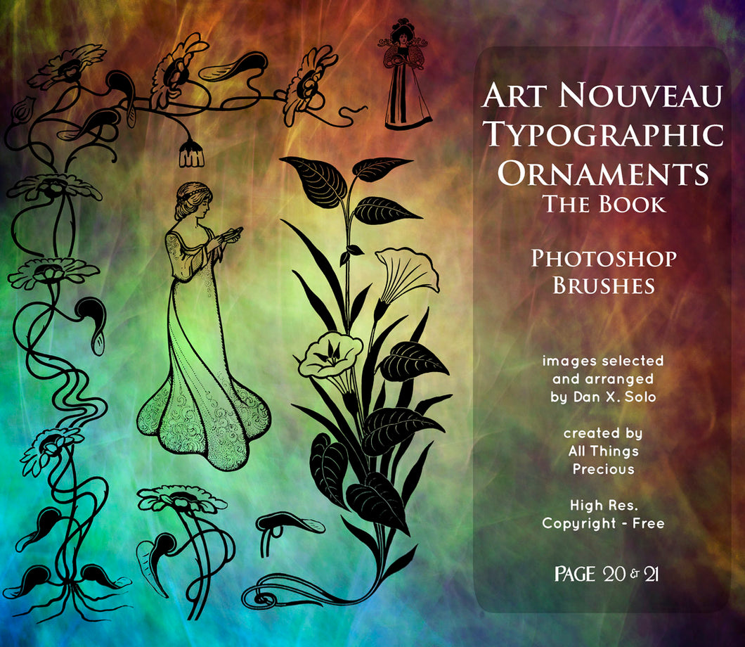 PHOTOSHOP BRUSHES - Art Nouveau Page 20 & 21 - FREE DOWNLOAD