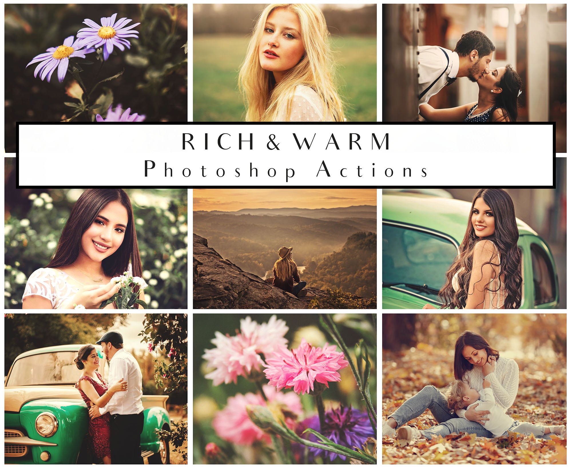 Photoshop Actions for Photography Edits. PS atn files are compatible with all versions of PS CS6. Photoshop Actions for professional photographers, photo edits and Instagram influencers. Warm, Rich, Light, Matte. For Wedding, Newborn, Studio Photography. By ATP Textures
