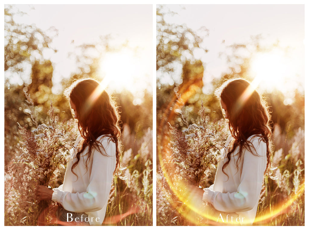 Sun flare overlays for photographers. Radial flare, rainbow flare, ring flare overlay,  lens flare, digital background for photoshop, High resolution by ATP textures.