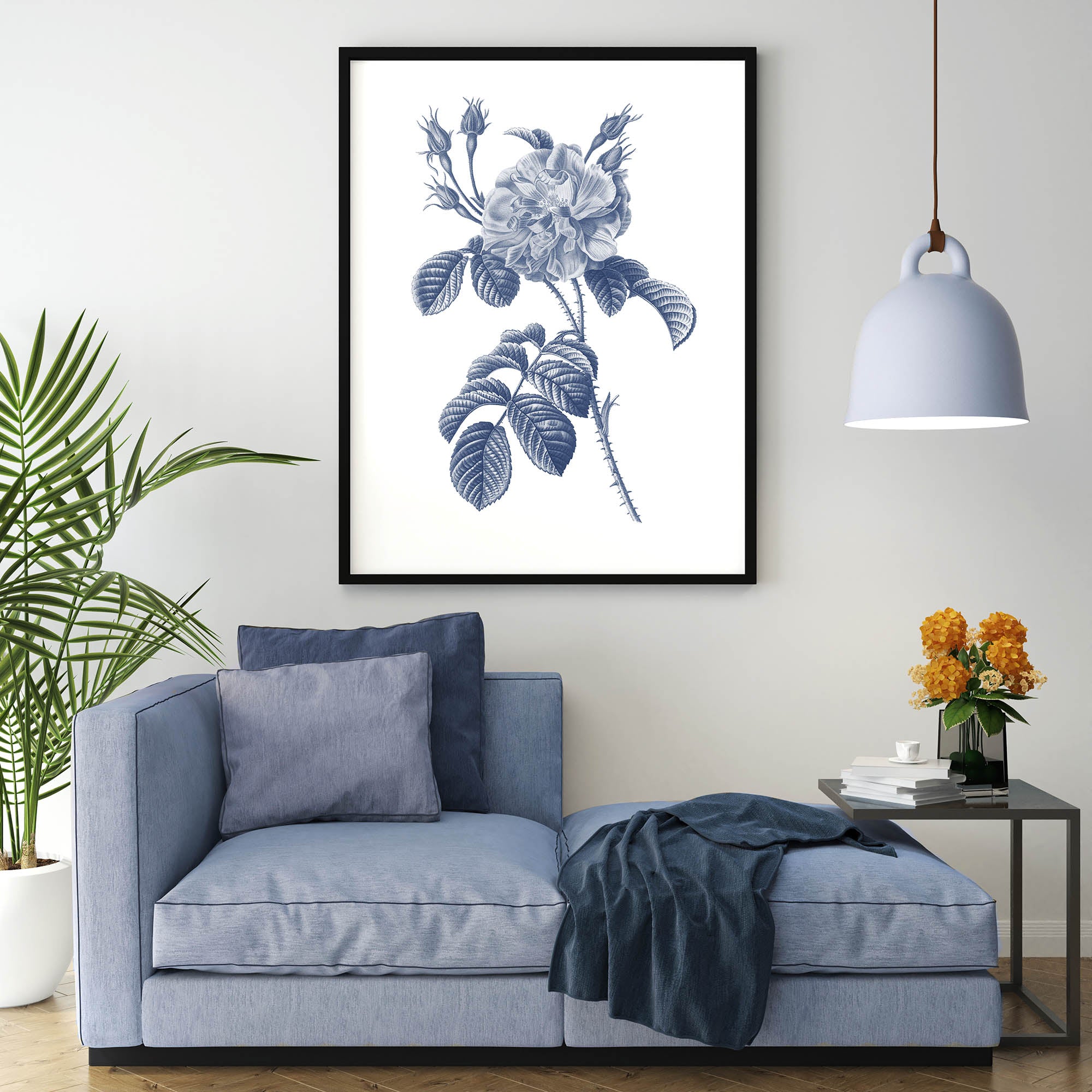 Floral BLUE No.8 - DIGITAL PRINT