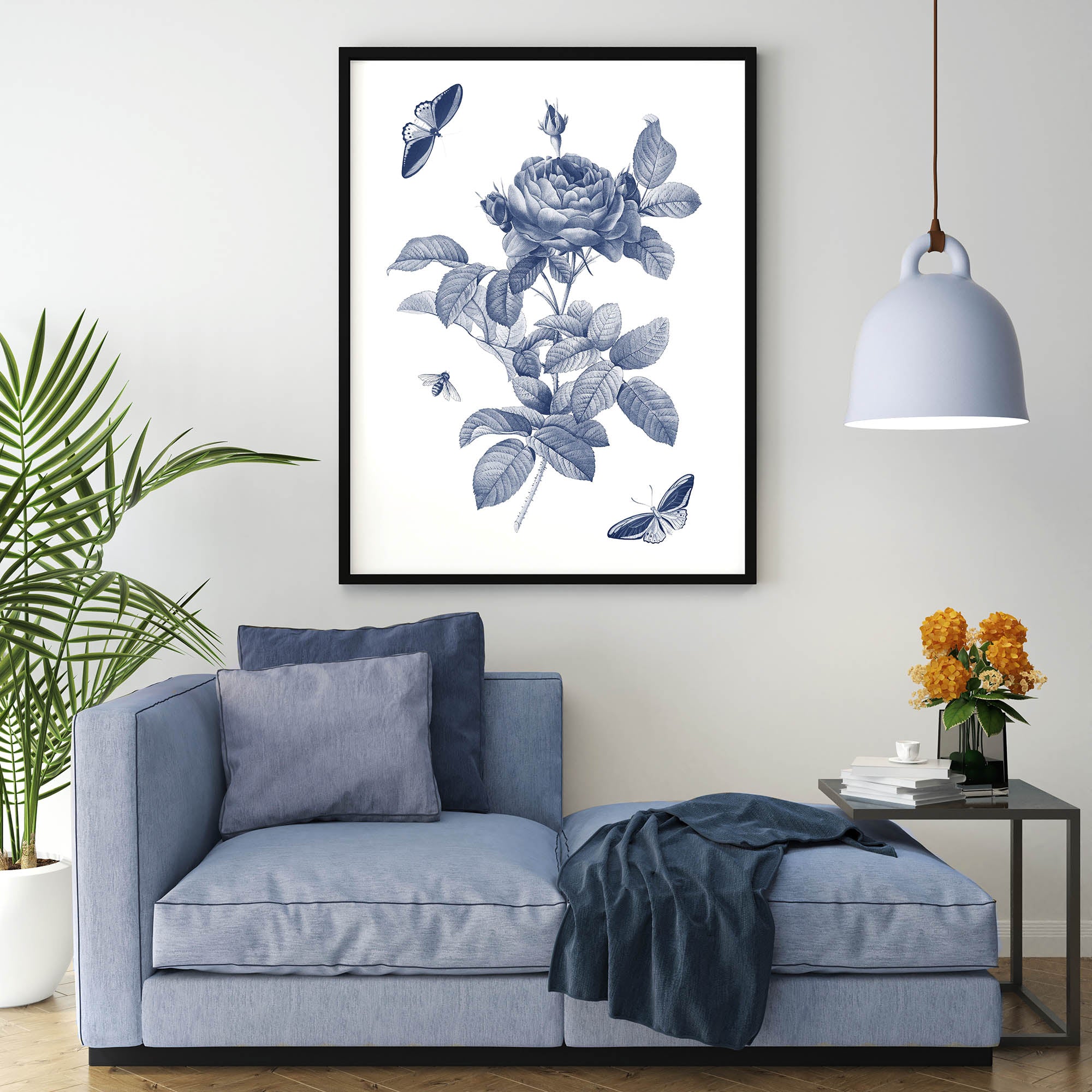 Floral BLUE No.9 - DIGITAL PRINT