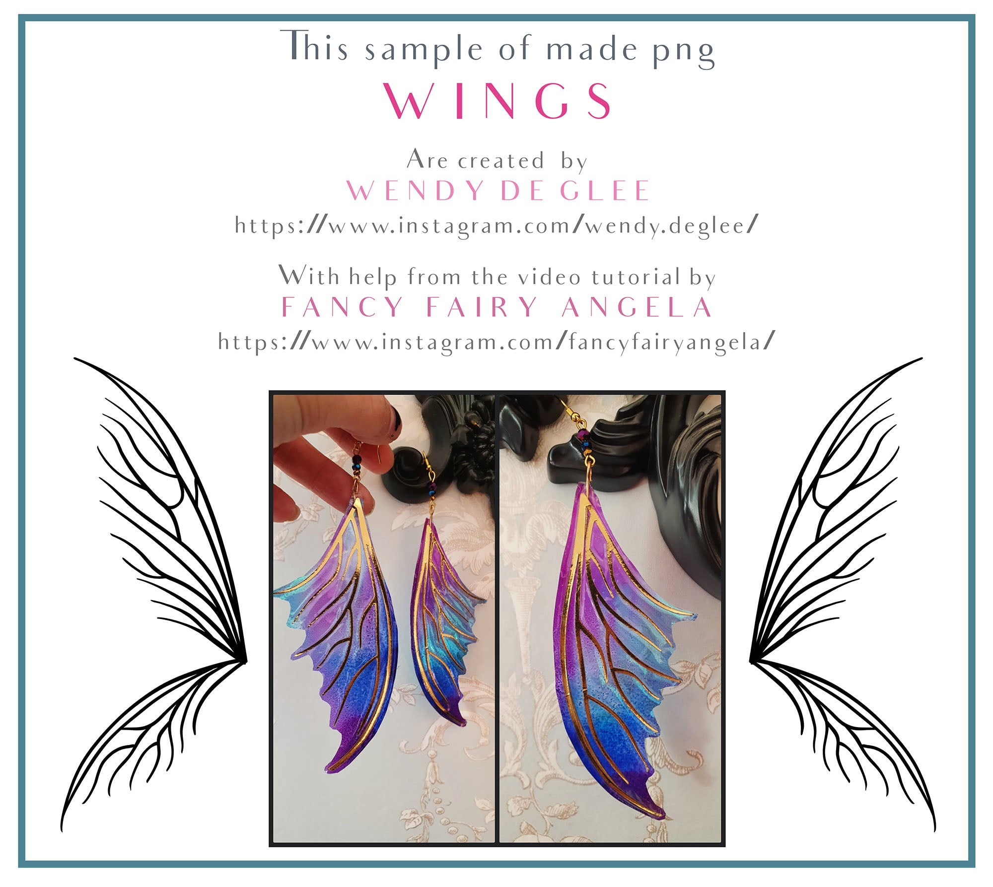 SVG & PNG Fairy Wing files for Cricut or Silhouette Cameo Cutting Machine. To create wearable fairy wings, in adult or children sizes.  Use this clipart design for Halloween Costumes, Fantasy or Cosplay or photography. These are Individual Wing Pieces, for you to cut and assemble. This is a digital product. 