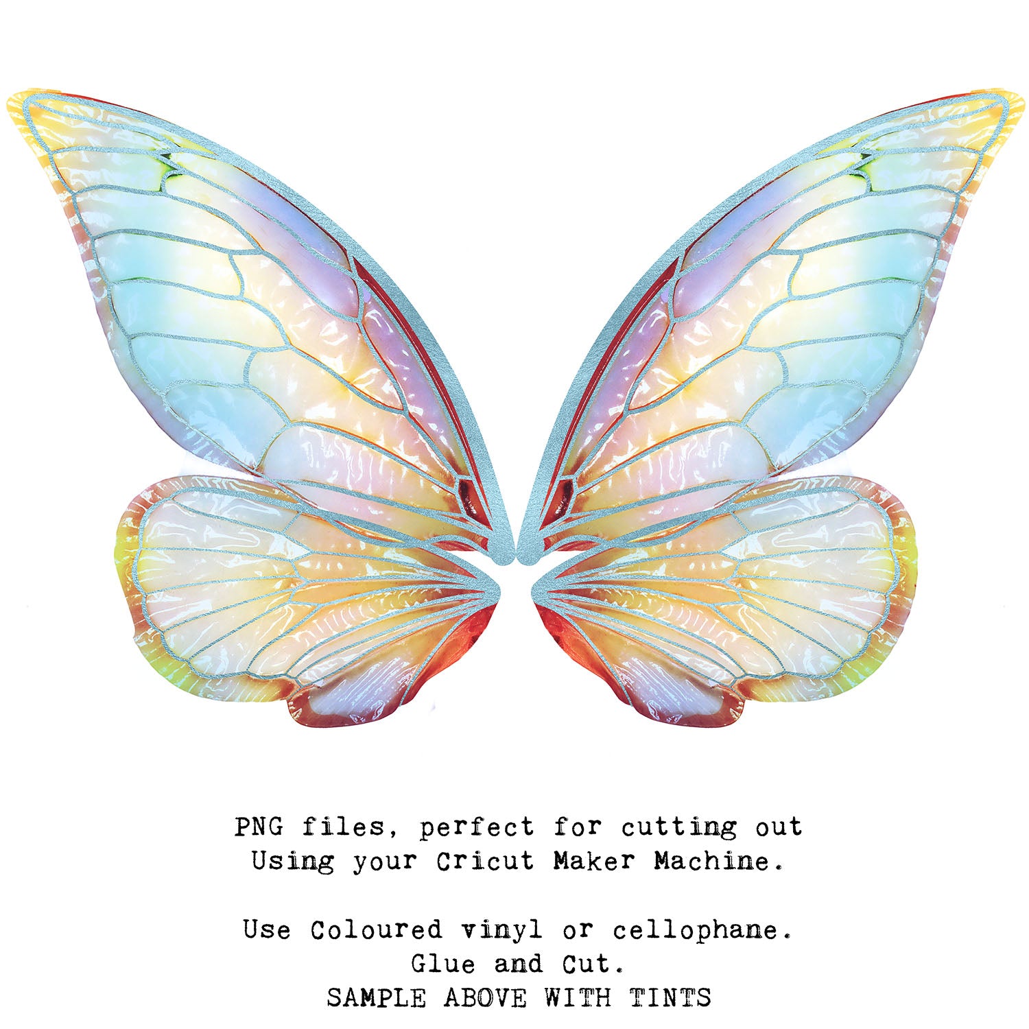 SVG & PNG Fairy Wing files for Cricut or Silhouette Cameo Cutting Machine. To create wearable fairy wings, in adult or children sizes.  Use this clipart design for Halloween Costumes, Fantasy or Cosplay or photography. These are Individual Wing Pieces, for you to cut and assemble. This is a digital product. 