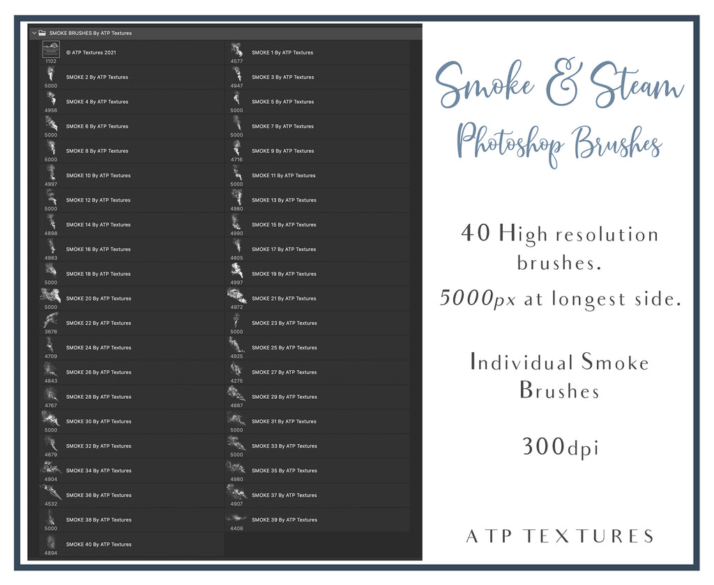 Smoke and Steam Overlays &Brushes! Photoshop brushes with png clipart overlays for photography and digital design. Digital Stamps for scrapbooking, photography and graphic design. Assets and Add ons. High resolution digital files. ATP Textures